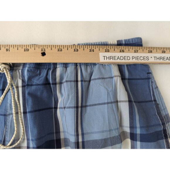 Jos A Bank Swim Shorts Trunks Mens XL Blue Plaid Lined Beach Pool Vacation - Picture 9 of 10